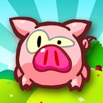 Pink Running Pig
